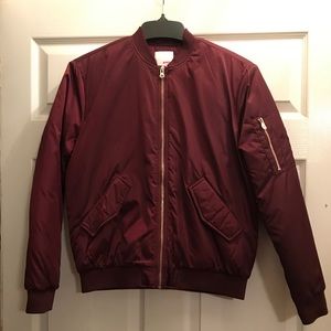 BONGO Burgundy Bomber Jacket